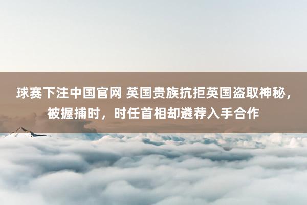球赛下注中国官网 英国贵族抗拒英国盗取神秘，被握捕时，时任首相却遴荐入手合作
