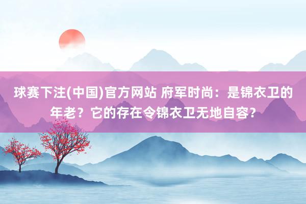 球赛下注(中国)官方网站 府军时尚：是锦衣卫的年老？它的存在令锦衣卫无地自容？