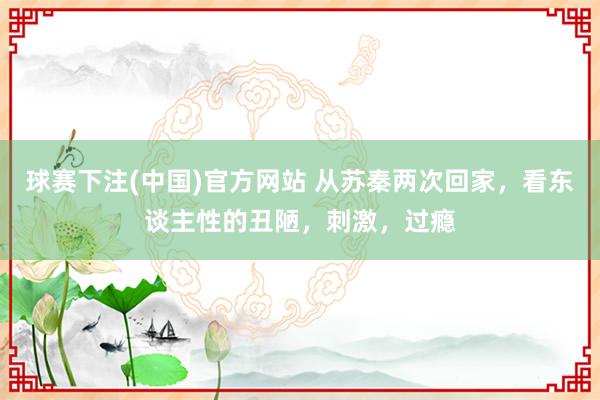 球赛下注(中国)官方网站 从苏秦两次回家，看东谈主性的丑陋，刺激，过瘾
