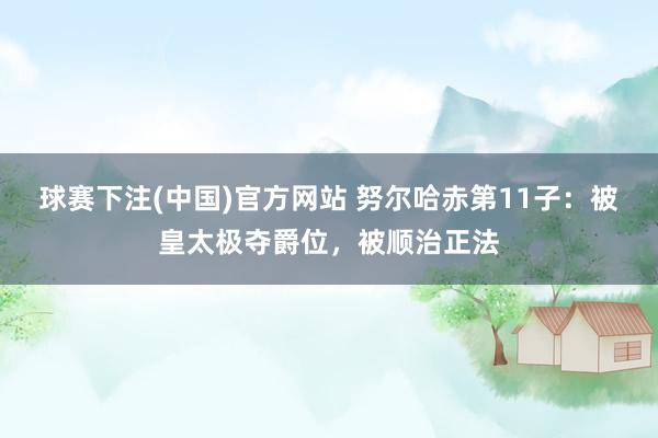 球赛下注(中国)官方网站 努尔哈赤第11子：被皇太极夺爵位，被顺治正法