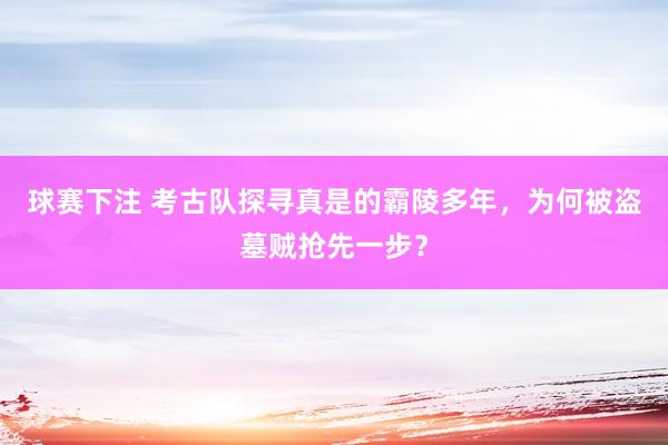 球赛下注 考古队探寻真是的霸陵多年，为何被盗墓贼抢先一步？