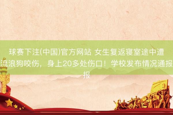 球赛下注(中国)官方网站 女生复返寝室途中遭流浪狗咬伤，身上20多处伤口！学校发布情况通报